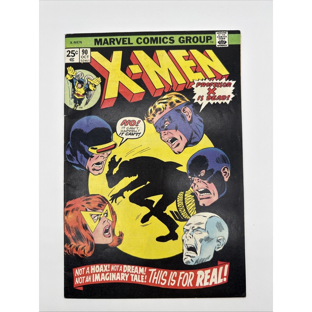 X-Men 90 Marvel Comics Group 1974 Professor X is Dead Bronze Age Grotesk